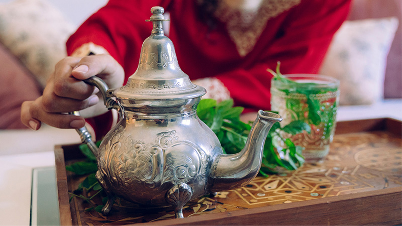 Moroccan food cuisine drinks tea